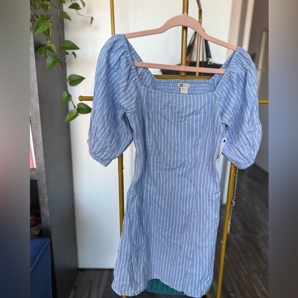 NWT Billabong Blue Striped Women's Dress SZ SP - Picture 2 of 7